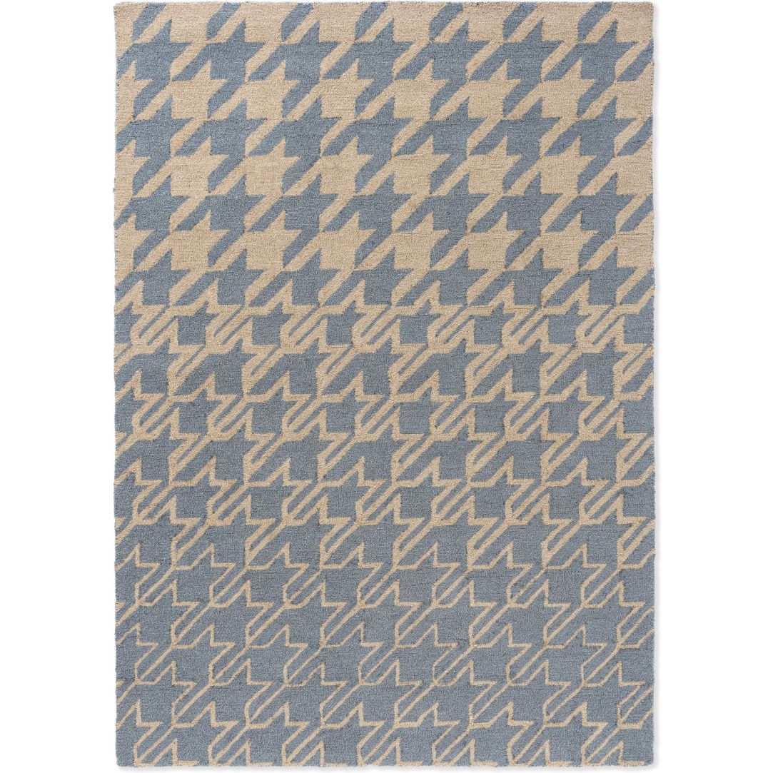 Houndstooth Washed Blue